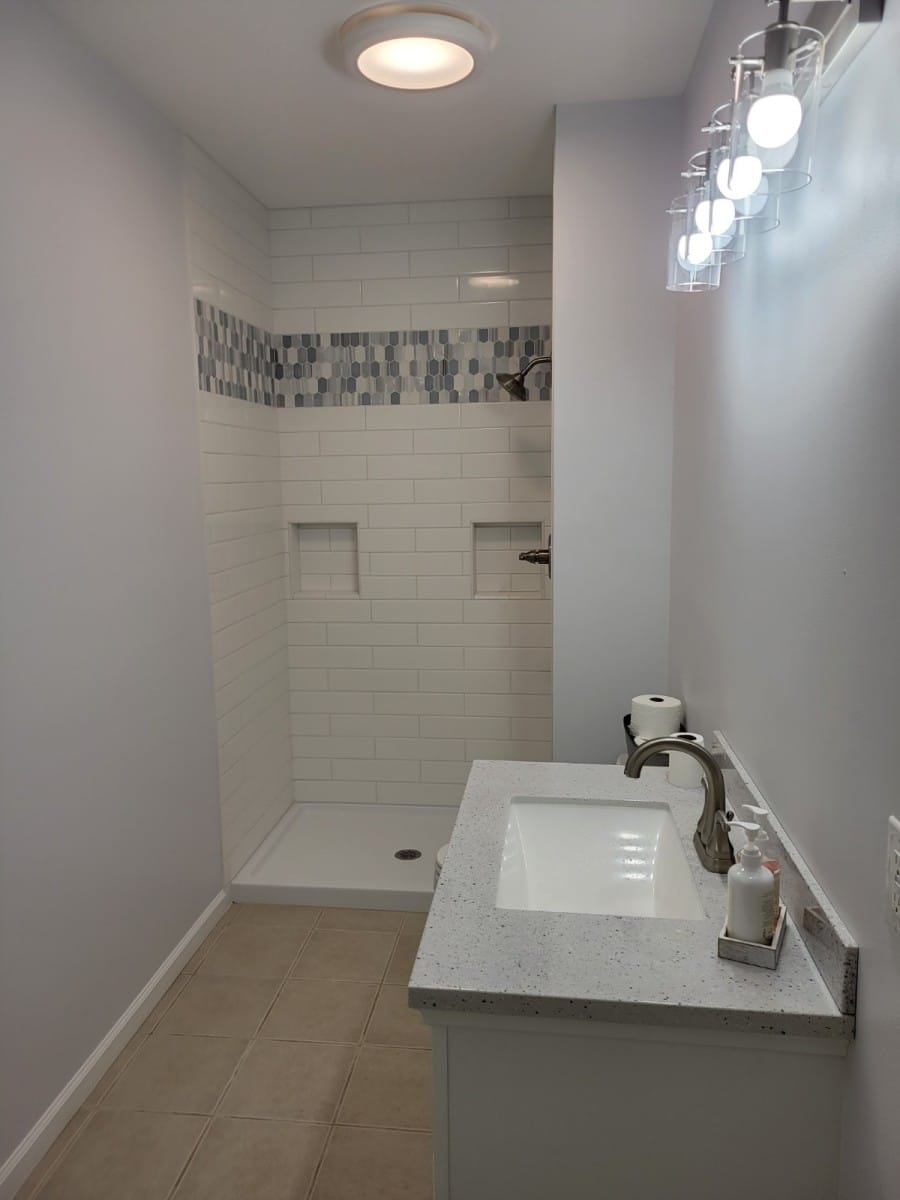 Residential Construction - Tile in Shower